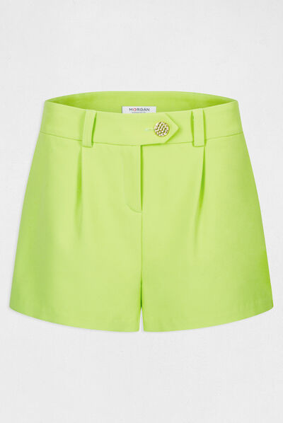 Straight city shorts with darts aniseed ladies'