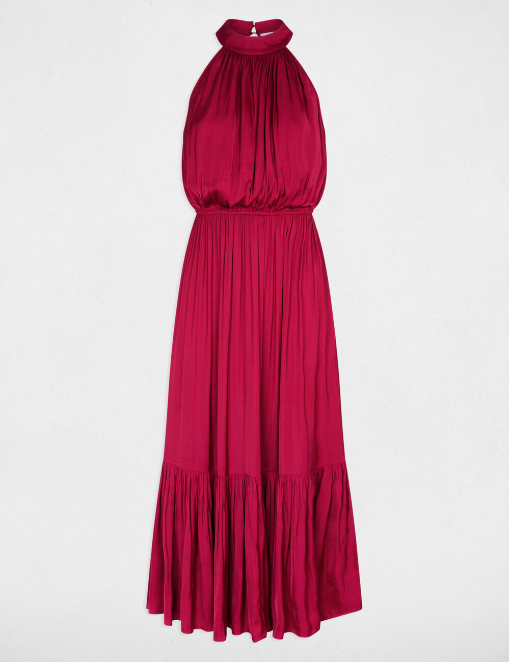 Maxi loose A-line dress bordeaux women