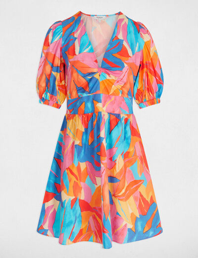 Printed mini A-line dress multicolor women