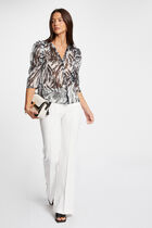 3/4-length sleeved shirt multicolored women