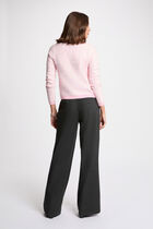 Fitted jacquard cardigan pink women