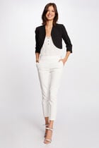 Straight jacket with 3/4-length sleeves black women