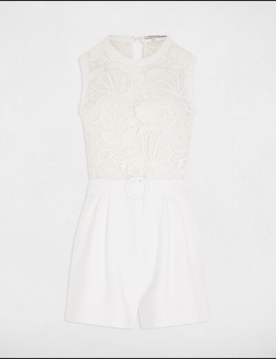 Laced playsuit white women