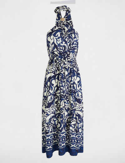 Printed maxi straight dress multicolor women