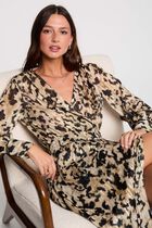 Maxi wrap dress multicolored women