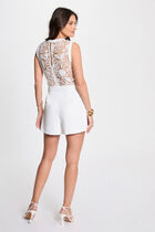 Laced playsuit white women