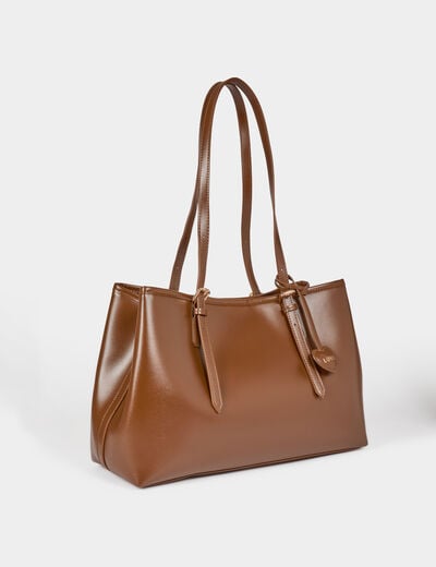 faux leather tote bag brown women Faux leather tote bag brown women