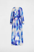 Flowy printed dress multicolor women