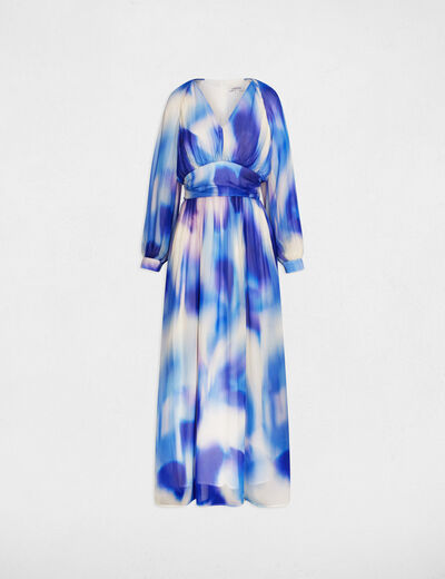 Flowy printed dress multicolor women