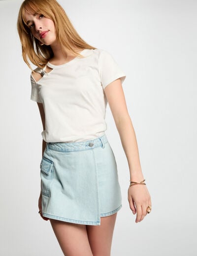 Short-sleeved t-shirt white women
