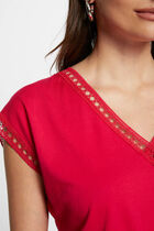 Short-sleeved t-shirt raspberry women
