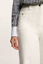 Wide 7/8 jeans white women
