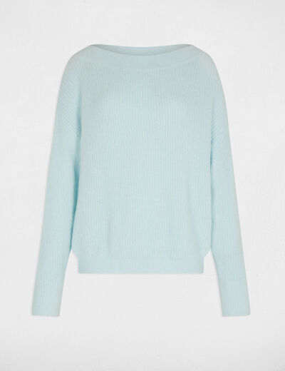 jumper with round neck sky blue women Jumper with round neck sky blue women