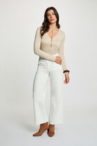 fitted v neck t shirt ivory women AMIRI T-Shirt mit Logo-Print Rosa