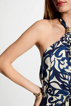 Printed maxi straight dress multicolor women