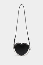 Heart-shaped bag black women