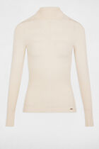 Long-sleeved jumper turtleneck ivory women