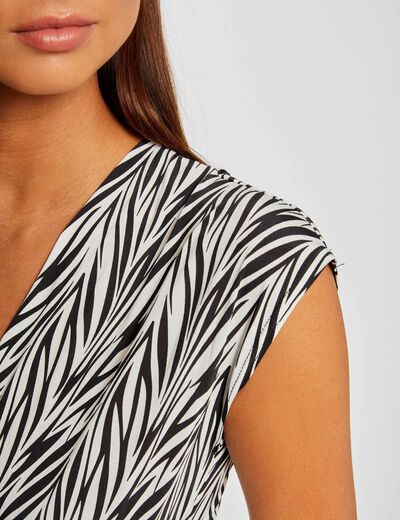 Short-sleeved printed t-shirt multicolored women