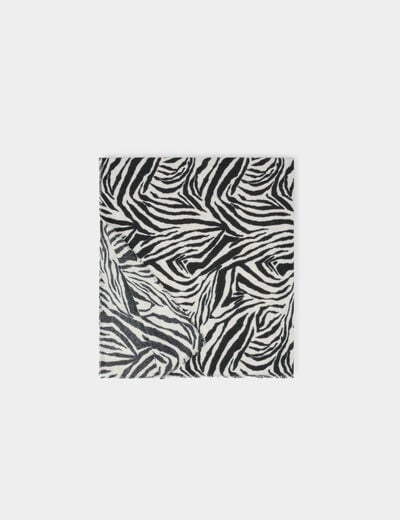zebra print scarf white women Zebra print scarf white women