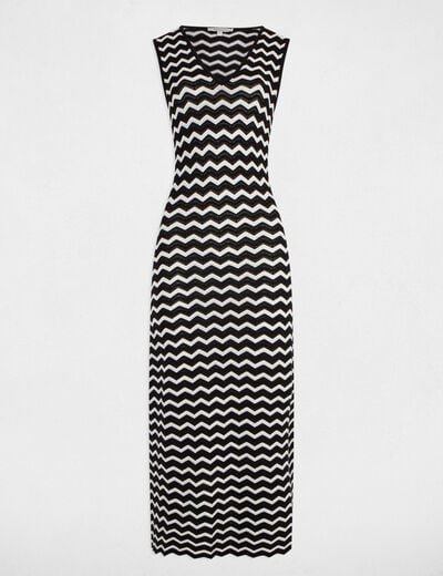 Fitted maxi knitted dress black women