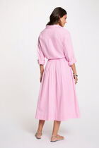 Flared long skirt pink women