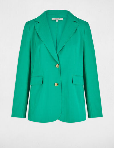Loose blazer emerald green women