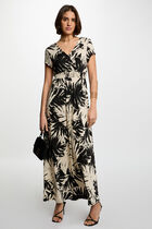 Printed maxi straight dress multicolor women