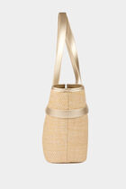 Braided shopper bag beige women