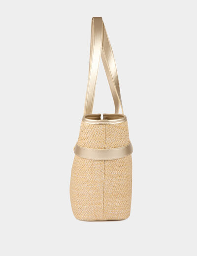 Braided shopper bag beige women