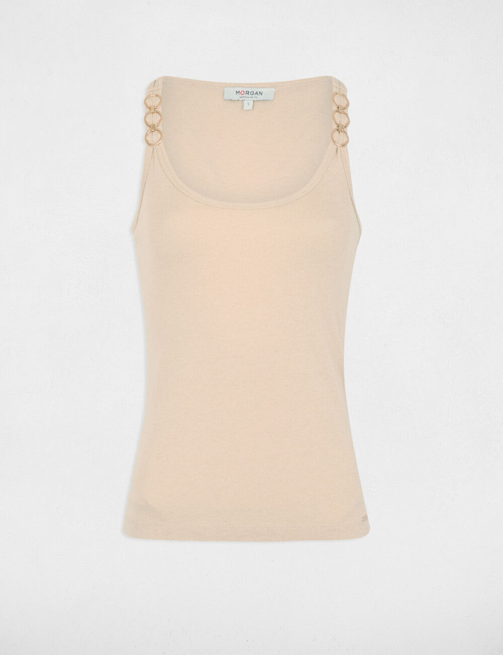Vest top thin straps ivory women