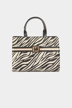 Shopper bag leopard print ivory women