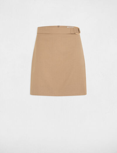 Mini skirt with stripes medium beige ladies'