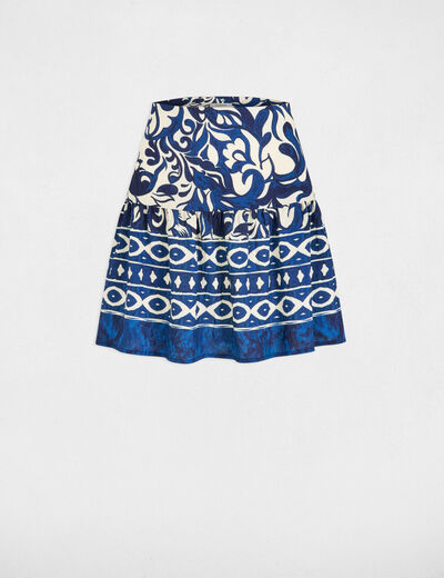 Printed mini skirt multicolor women