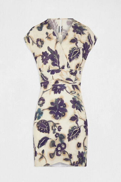 Fitted dress with floral print multico ladies'