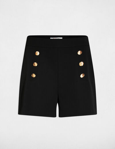 High-waisted shorts black women