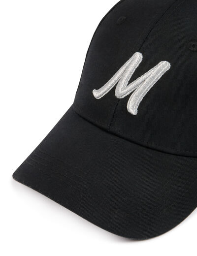 Embroidered M cap black women