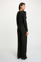 Fitted v-neck t-shirt black women