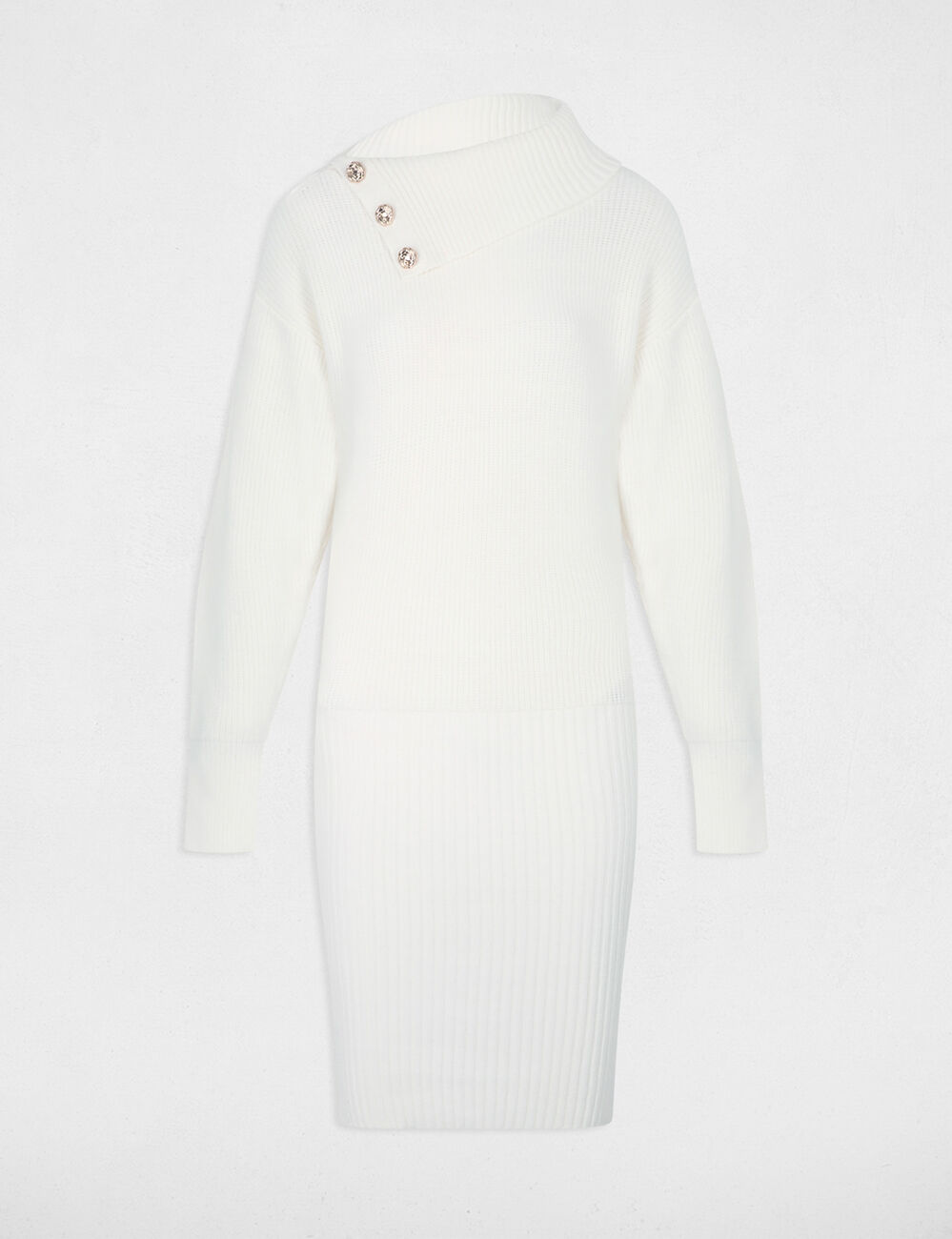 Fitted short dress white women