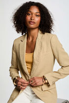 Loose short jacket beige women
