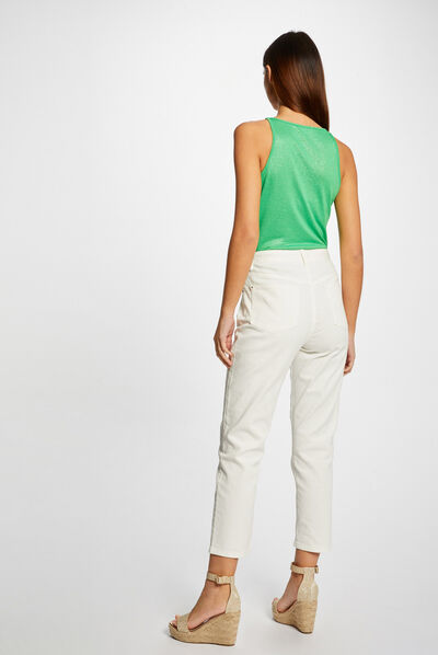 Vest top thin straps with chains green ladies'