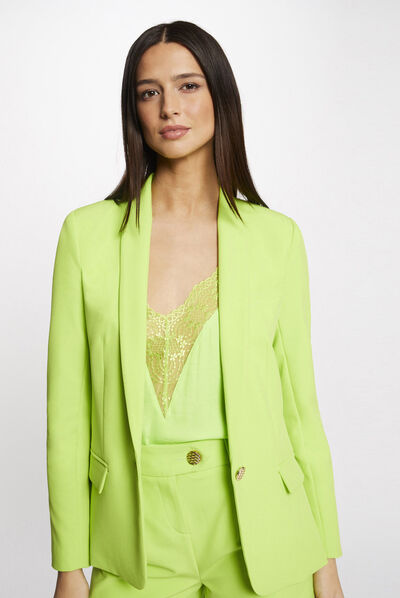 Buttoned waisted jacket aniseed ladies'