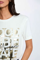 Round neck t-shirt white women