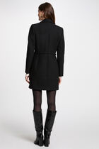 Double breasted coat black women