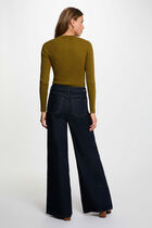 High-waisted wide-leg jeans blue women