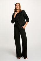 Veste courte ajustée noir femme