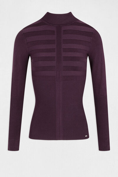 Long-sleeved jumper turtleneck raspberry ladies'