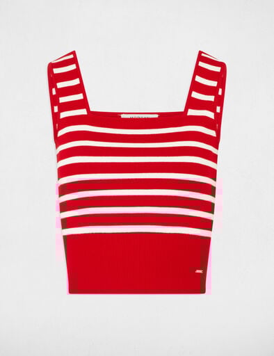 knitted top wide straps red women Knitted top wide straps red women