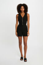 Sleeveless playsuit black women