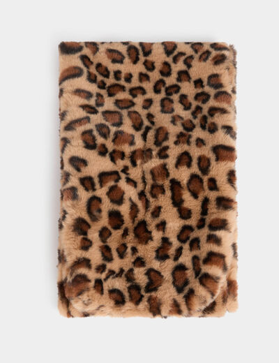 Faux fur scarf multicolor women
