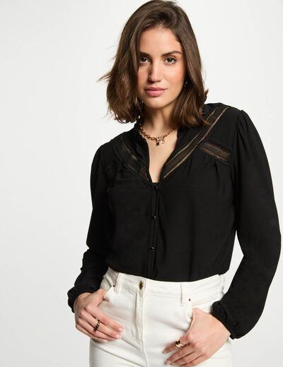 Long-sleeved t-shirt black women